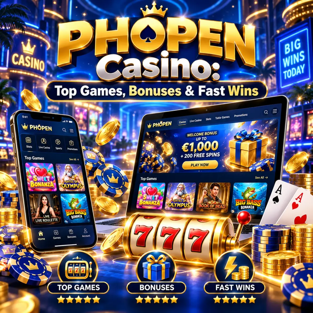 PHOPEN Casino Bonuses — PHOPEN Casino: Top Games, Bonuses & Fast Wins