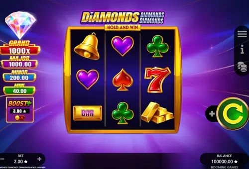 Diamonds Diamonds Diamonds hold and win